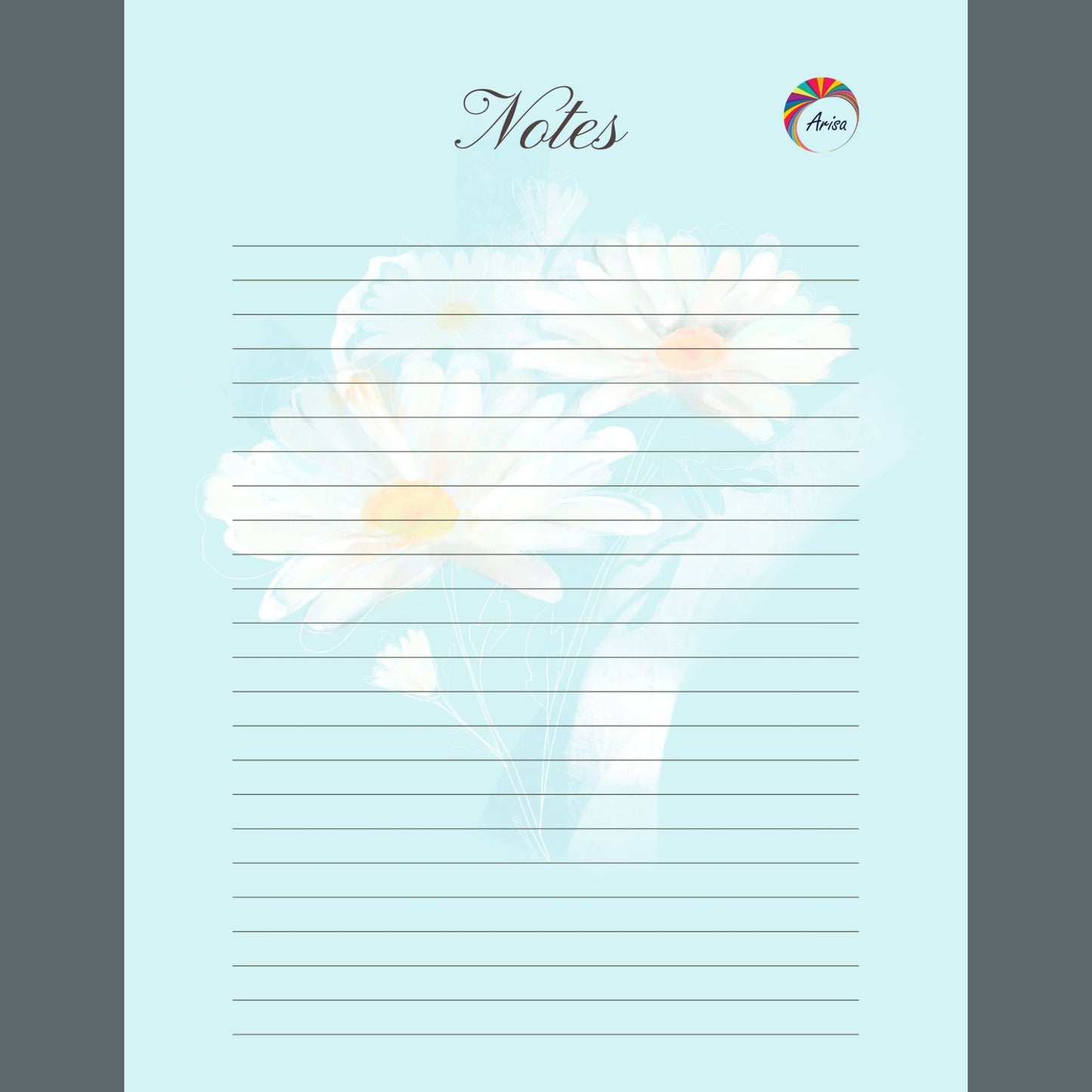 The notes of the Daisy Meal Planner by ArisaTeam