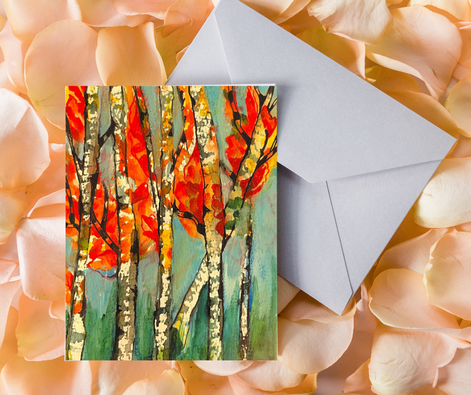 Whispers of Fall Greeting Card Set (Pack of 10) – Artistic Nature Cards for Warm & Meaningful Messages