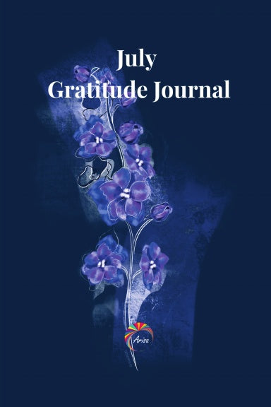Cover of the August Gratitude Journal featuring Gladiolus birth flower artwork by ArisaTeam.