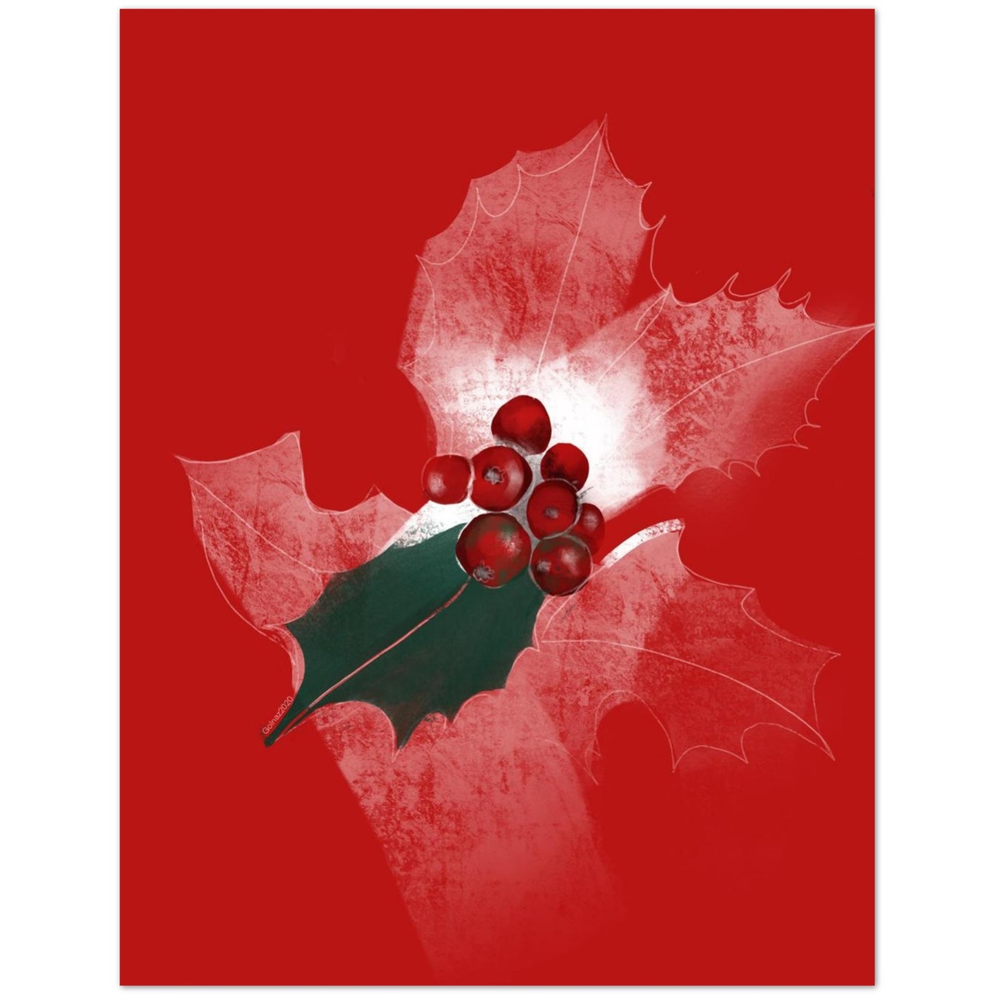 Cosmos birth flower artwork on October greeting card