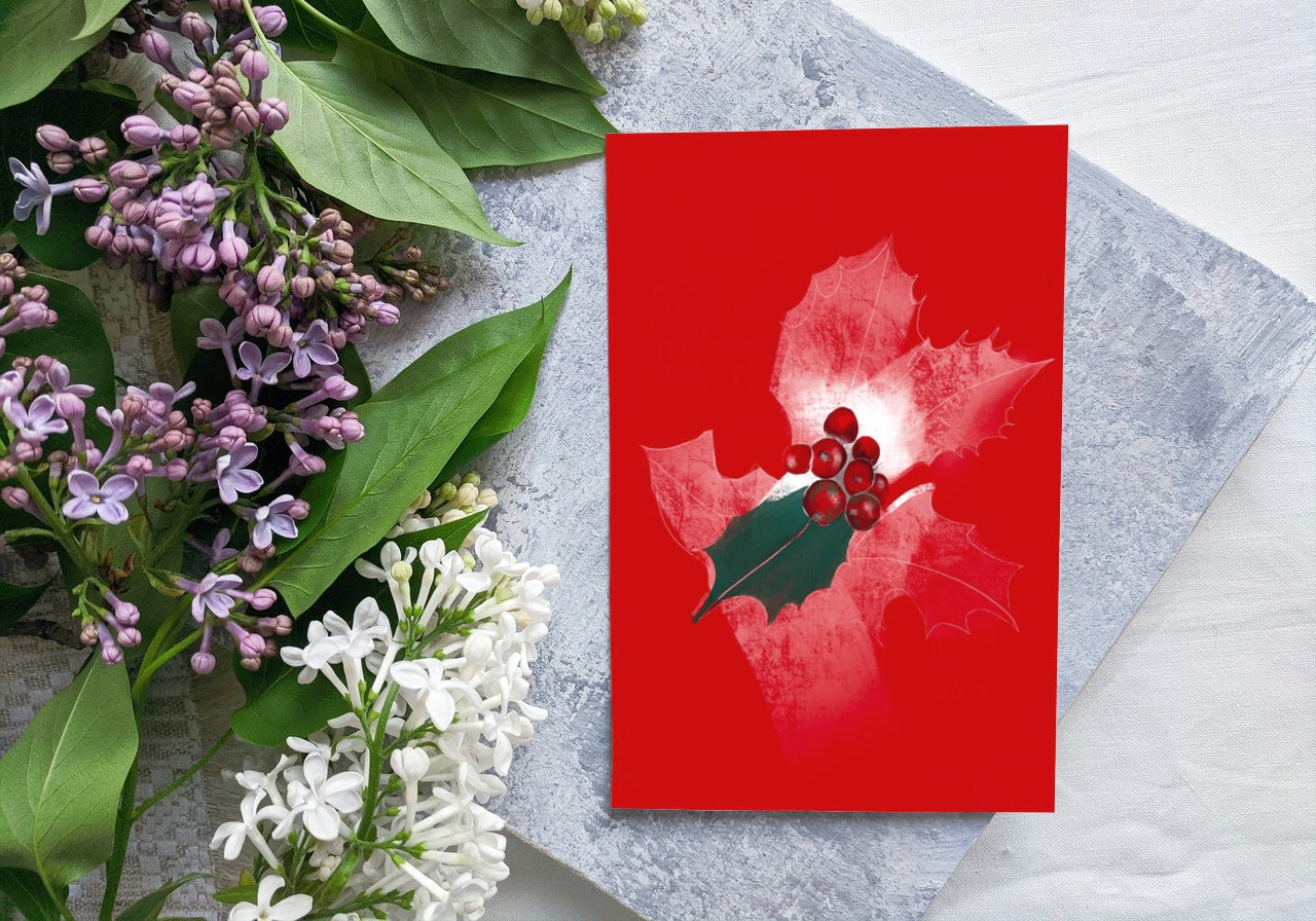 Cosmos October birth flower greeting card styled with fresh flowers