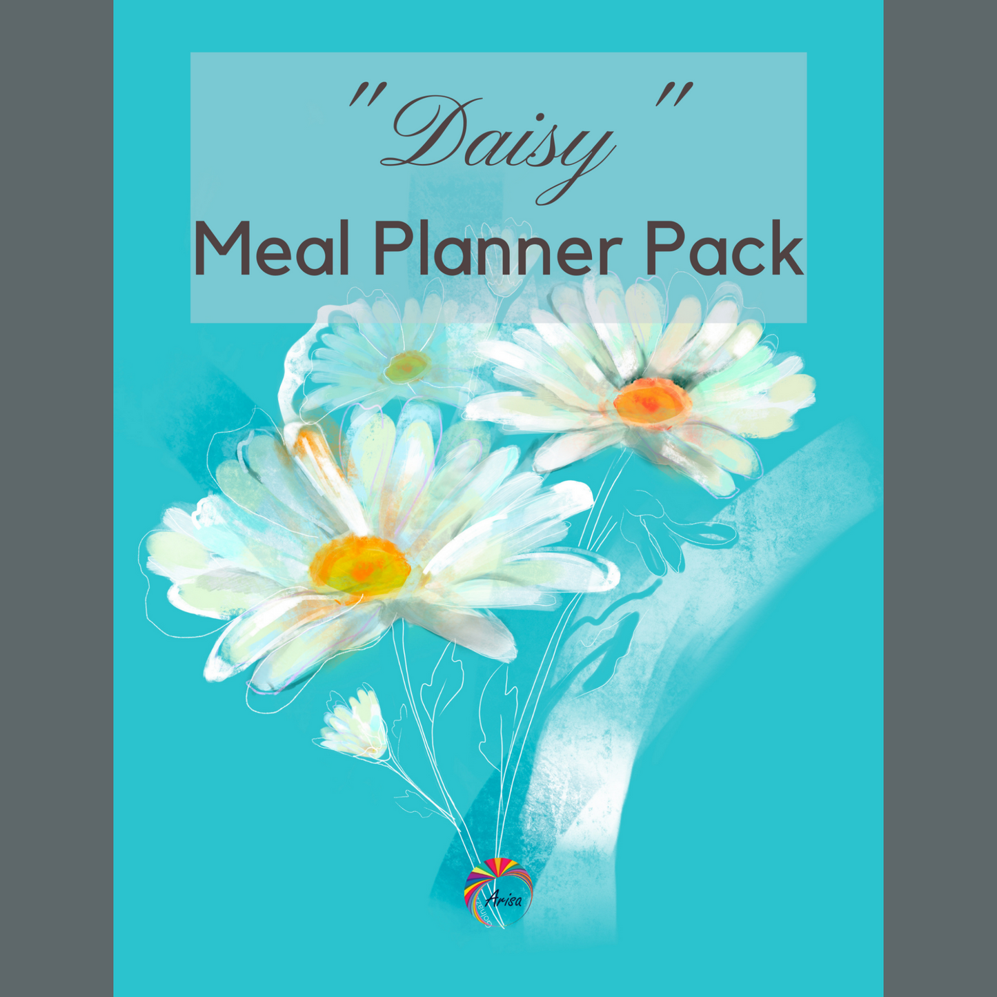 The cover of the Daisy Meal Planner by ArisaTeam