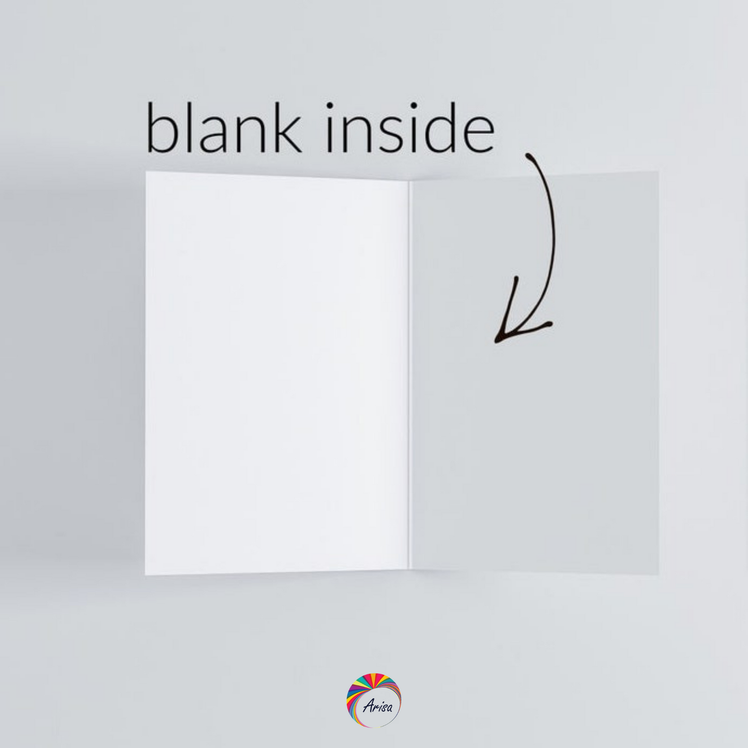 The blank inside of "IRIS" Greeting Card by ArisaTeam.
