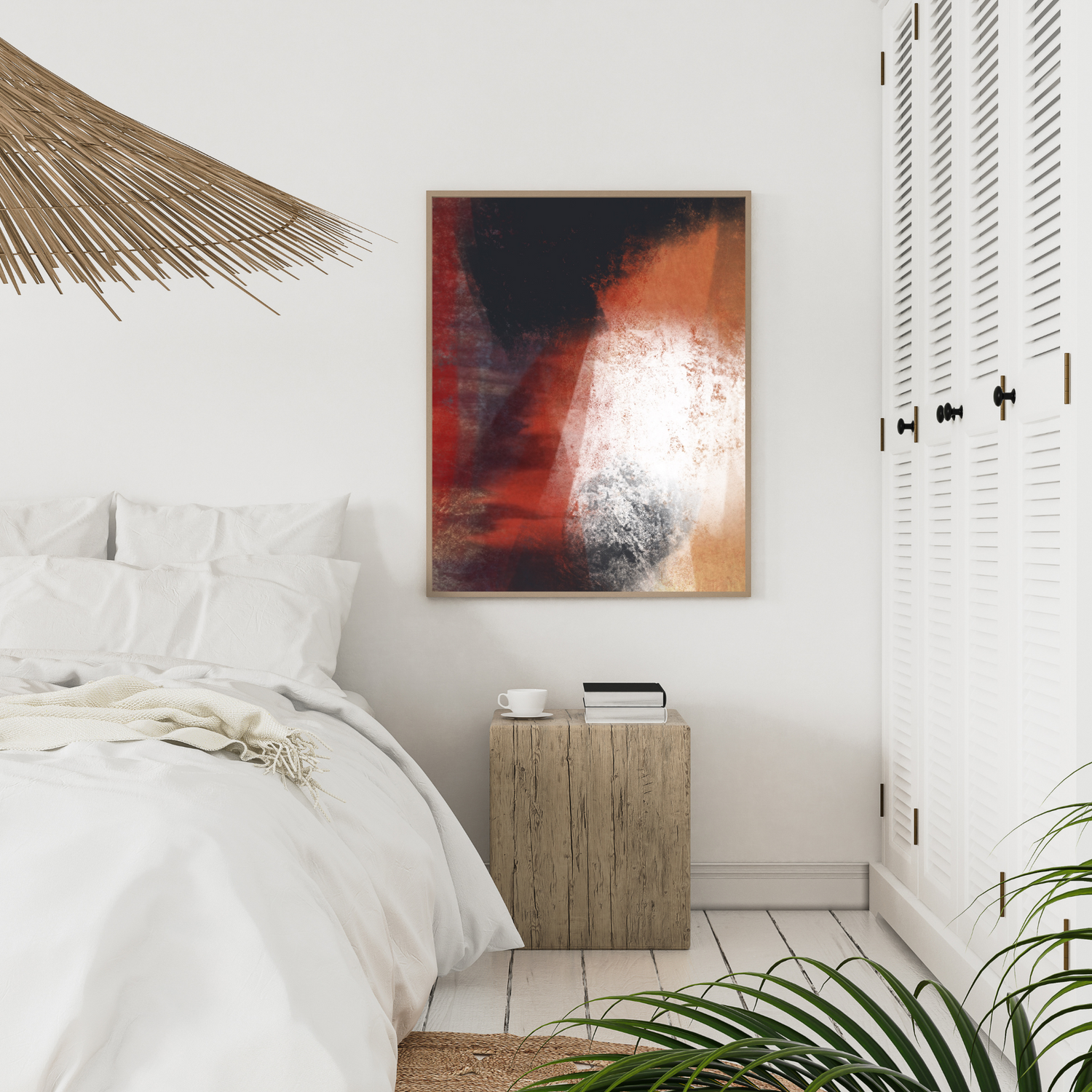 An example of the Red Light painting by ArisaTeam in a bedroom