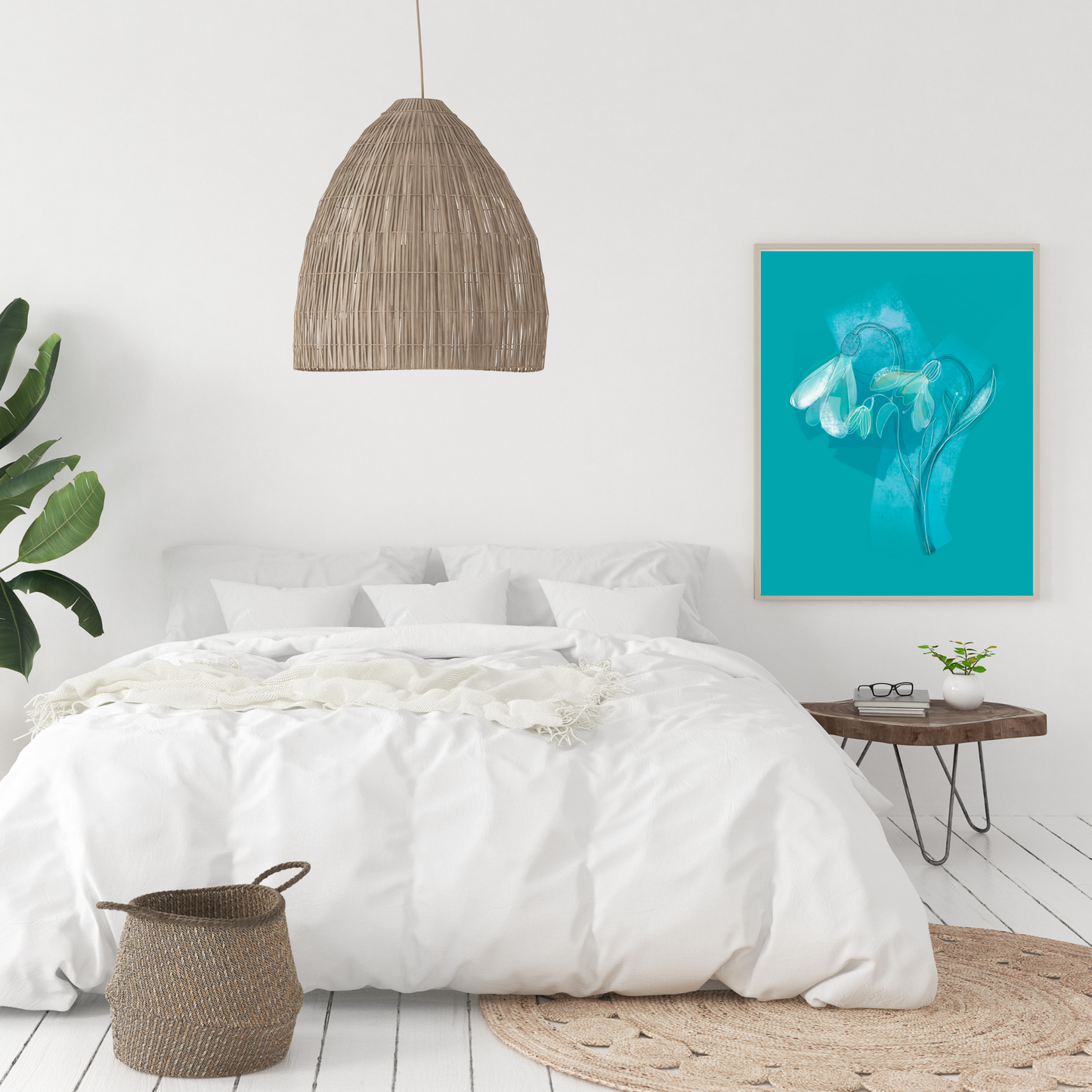 An example of the Snowdrop painting by ArisaTeam in a bedroom