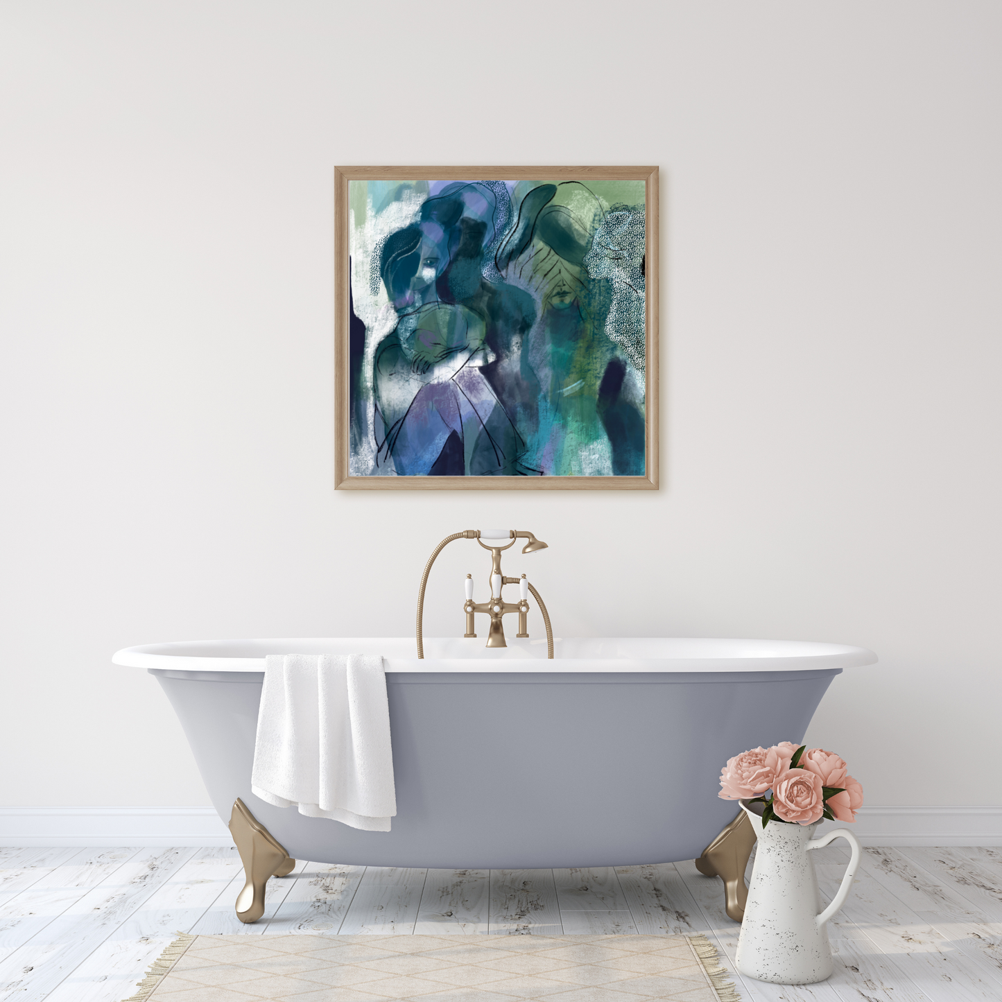 An example of the Sedative painting in a bathroom